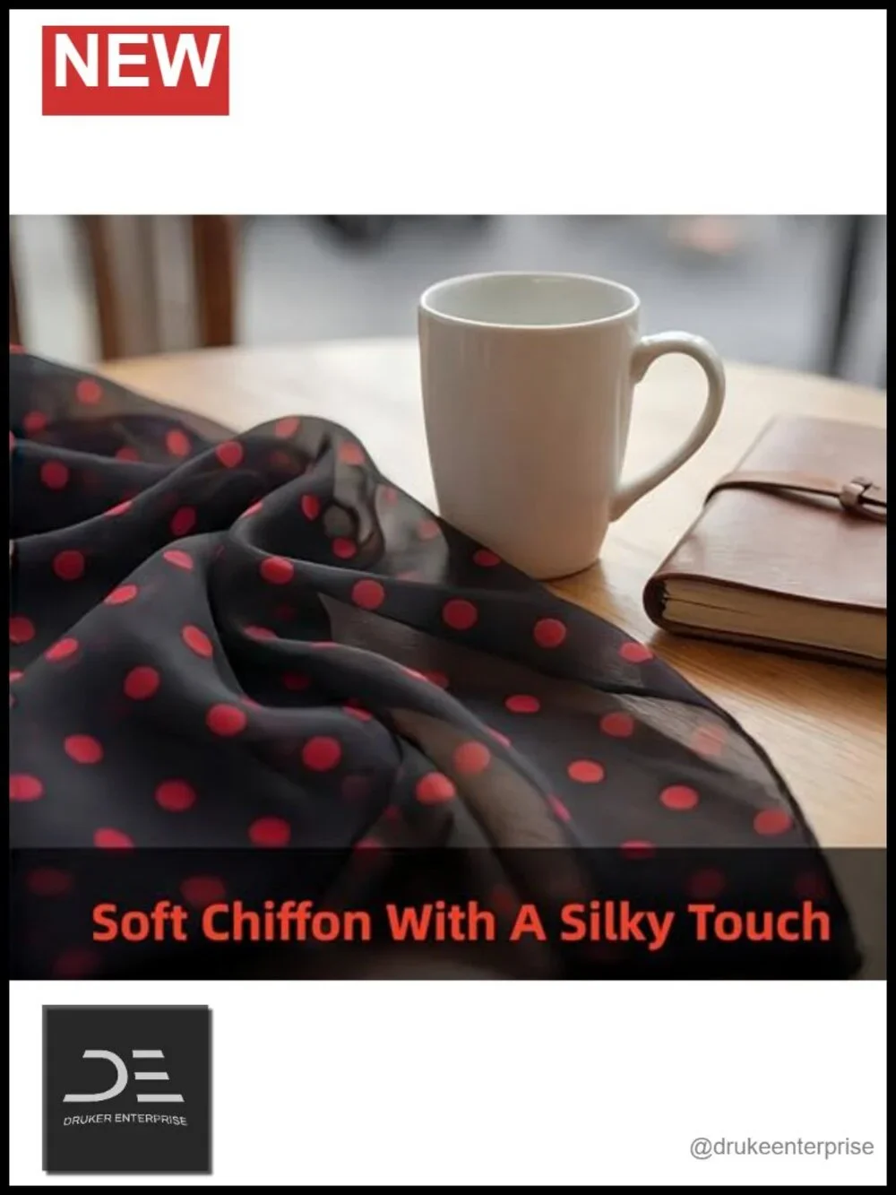 Sheer Chiffon Square Scarf, Polka Dot Head Scarf, Multipurpose Neck Scarf for